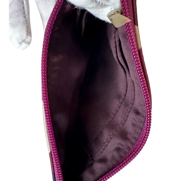 Coach Parker Bordeaux Multicolor OP Art Small Satin Wristlet (NWOT) - Picture 3 of 3